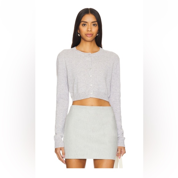 Enza Costa Cashmere Fitted Cardigan